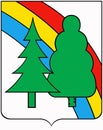 Coat of arms of the city of Rainbow. Vladimir region. Russia