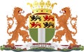 Coat of arms of the city of Rotterdam. Netherlands