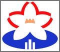 Coat of arms of the city of Seongnam. South Korea Royalty Free Stock Photo
