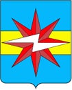 Coat of arms of the city of Sharypovo. Krasnoyarsk region. Russia