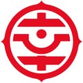 Coat of arms of the city of Shiki. Saitama Prefecture. Japan Royalty Free Stock Photo
