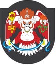 Coat of arms of the city of Ulaanbaatar. Mongolia