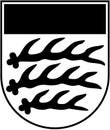 Coat of arms of the city of Waiblingen. Germany. Royalty Free Stock Photo