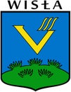 Coat of arms of the city of Wisla. Poland
