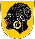 Coat of arms of Coburg in Upper Franconia region of Bavaria, Germany