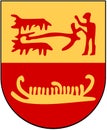 Coat of arms of the commune of Tanum. Sweden.