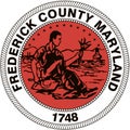Coat of arms of the county Frederick County. America. USA