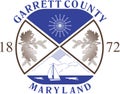 Coat of arms of the county of Garrett County. America. USA