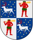 Coat of arms of the county of Norrbotten. Sweden.