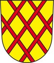Coat of arms of Daun in Vulkaneifel of Rhineland-Palatinate, Germany Royalty Free Stock Photo