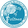 Coat of arms of Deltona city in Florida of USA Royalty Free Stock Photo