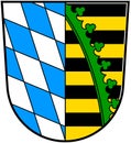 Coat of arms of the district of Coburg. Germany