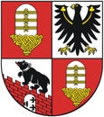 Coat of arms of the district of Salzland. Germany.