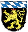 Coat of arms of the district of Upper Bavaria. Germany.