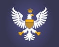 coat of arms eagle with gold crown. Royalty Free Stock Photo