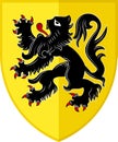 Coat of arms of Flemish Region in Belgium Royalty Free Stock Photo