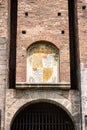 Coat of Arms of Galeazzo Maria Sforza. Painted on an Exterior Wall of Sforza Castle Royalty Free Stock Photo