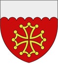 Coat of arms of the Gard department. France