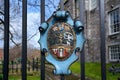 coat of arms on the gate of St. Patrick\'s Cathedral, Dublin