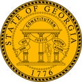 Coat of arms of Georgia is a state of United States Royalty Free Stock Photo