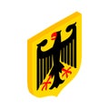 Coat of arms of Germany isometric 3d icon