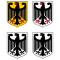 The Coat of Arms of Germany. Coat of arms of Germany. Germany National Country Flag Crest. flat style Royalty Free Stock Photo