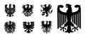 Coat of Arms of Germany wild eagle vector silhouette illustration Bundesadler isolated.