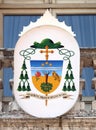 Coat of Arms of Gianmarco Busca bishop of Mantua Royalty Free Stock Photo