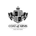 Coat Of Arms Heraldic Luxury Logo Design Concept Royalty Free Stock Photo