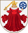 Coat of arms of Hjorring in North Jutland Region of Denmark