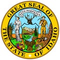 Coat of arms of Idaho state in USA