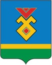 Coat of arms of Iglinsky district. Bashkortostan. Russia Royalty Free Stock Photo