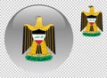 Coat of arms of Iraq vector illustration on a transparent background Royalty Free Stock Photo