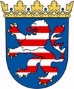 Coat of arms of the land of Hesse. Germany