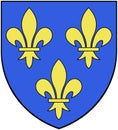 Coat of arms of the Ãle-de-France region. France.
