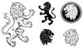 Coat of Arms lion cat emblem silhouette and lions head