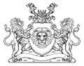 Coat of Arms Lions Crest Shield Family Seal Royalty Free Stock Photo