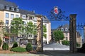 Coat of arms of the Luxembourg state represented on the entrance gate of the ministry of Foreign affaires