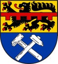Coat of arms of Mechernich city in North Rhine-Westphalia, Germany Royalty Free Stock Photo