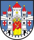 Coat of arms of Montabaur in Westerwaldkreis of Rhineland-Palatinate, Germany Royalty Free Stock Photo