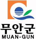 Coat of arms of Muan County. South Korea Royalty Free Stock Photo