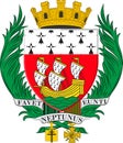 Coat of arms of Nantes in Pays de la Loire is a Region of France