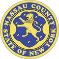 Coat of arms of Nasso County. America. USA