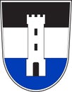 Coat of arms of Neu-Ulm in Swabia in Bavaria, Germany