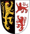 Coat of arms of the Neumarkt in der Oberpfalz district. Germany