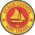 Coat of arms of Ocean County. America. USA