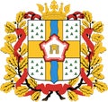 Coat of arms of the Omsk region. Russia