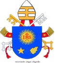 Glossy glass coat of arms of Pope Francis