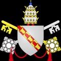 Glossy glass coat of arms of Pope Martin IV