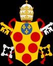 Glossy glass coat of arms of Pope Paul III